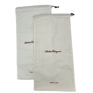 New - Ferragamo Shoe Dust Bags - 8.5”W x 16.5”H - Qty 2